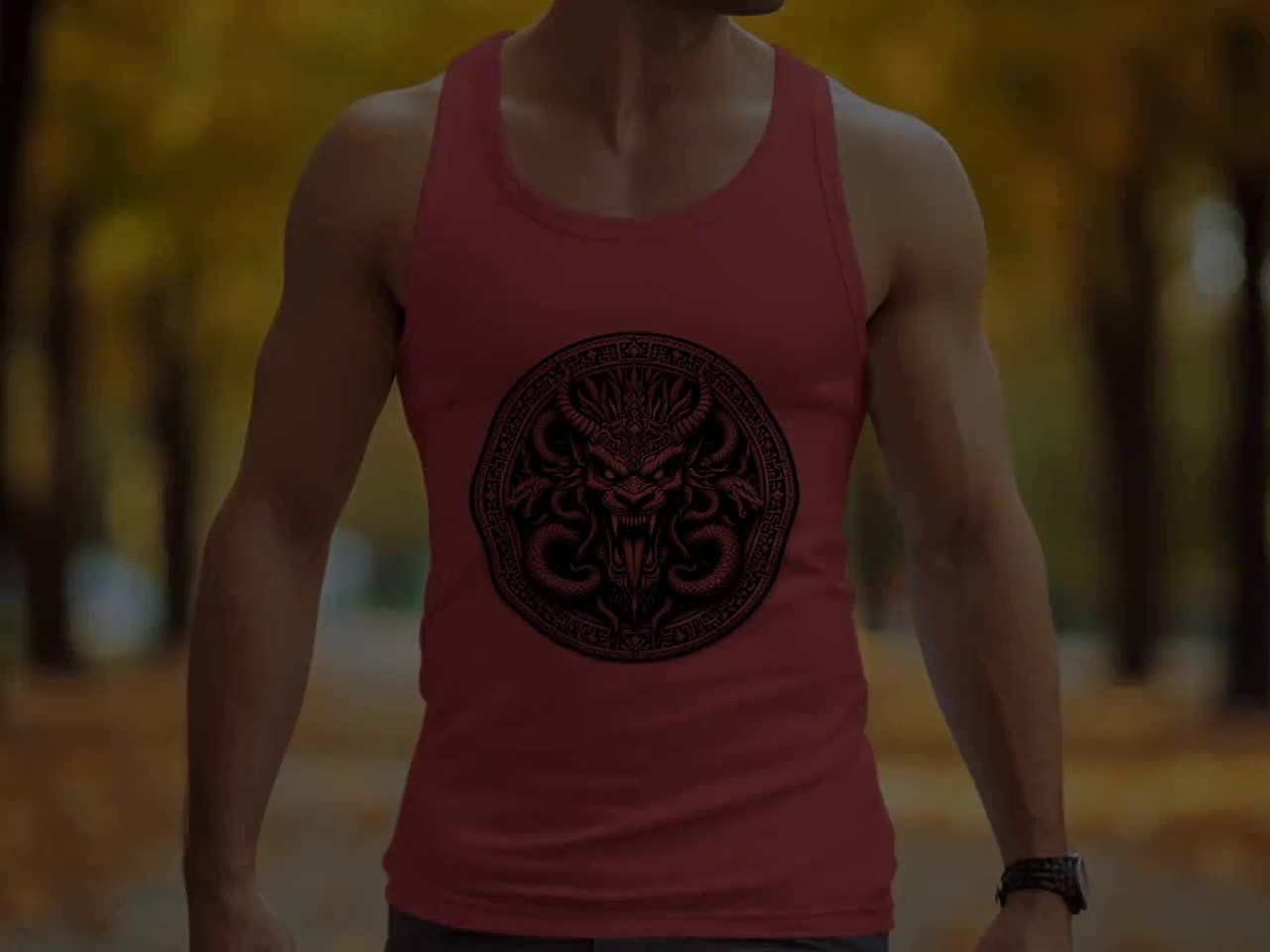 ゴシックドラゴンTシャツ、スウェットシャツ、タンクトップ：精巧な